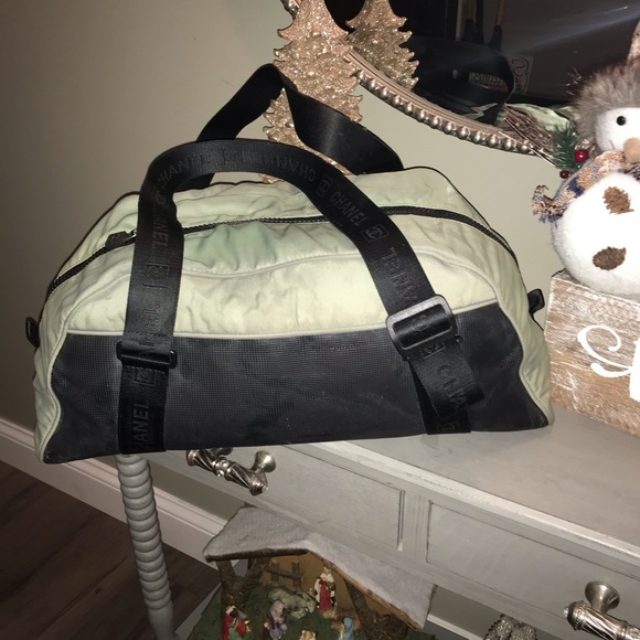 CHANEL nylon mesh gym sports ligne bag - Picture 3 of 8